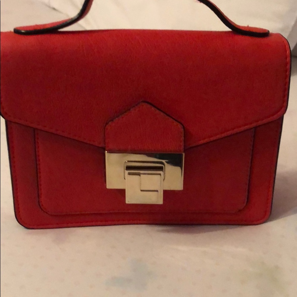 Orange clutch bag